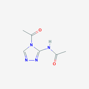 molecular formula C6H8N4O2 B7889399 N-(4-acetyl-4H-1,2,4-triazol-3-yl)acetamide 