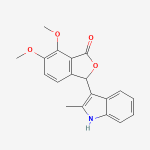 molecular formula C19H17NO4 B7889411 6,7-Dimethoxy-3-(2-methyl-1h-indol-3-yl)-2-benzofuran-1(3h)-one CAS No. 6637-15-6