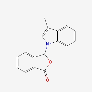 molecular formula C17H13NO2 B7889417 3-(3-Methyl-1h-indol-1-yl)-2-benzofuran-1(3h)-one CAS No. 6308-56-1