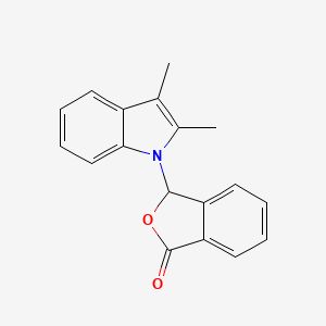 molecular formula C18H15NO2 B7889423 3-(2,3-dimethyl-1H-indol-1-yl)-1,3-dihydro-2-benzofuran-1-one 