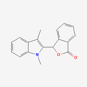 molecular formula C18H15NO2 B7889425 3-(1,3-Dimethyl-1h-indol-2-yl)-2-benzofuran-1(3h)-one CAS No. 6951-67-3