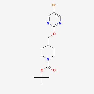 molecular formula C15H22BrN3O3 B7889433 Tert-butyl 4-{[(5-bromopyrimidin-2-yl)oxy]methyl}piperidine-1-carboxylate 