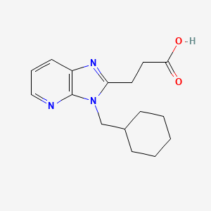 molecular formula C16H21N3O2 B7889440 3-[3-(cyclohexylmethyl)-3H-imidazo[4,5-b]pyridin-2-yl]propanoic acid 