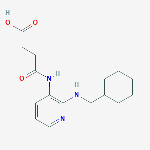 molecular formula C16H23N3O3 B7889447 3-({2-[(Cyclohexylmethyl)amino]pyridin-3-yl}carbamoyl)propanoic acid 