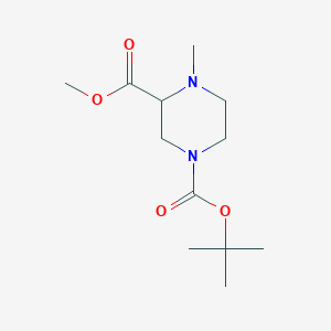 molecular formula C12H22N2O4 B7889478 1-tert-Butyl 3-methyl 4-methylpiperazine-1,3-dicarboxylate 