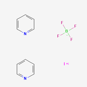 molecular formula C10H10BF4IN2 B7889525 碘(1+), 双(吡啶)-, 四氟硼酸盐(1-) (1:1) 