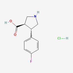 Trans-4-(4-Fluorophenyl)pyrrolidine-3-carboxylic acid hydrochloride