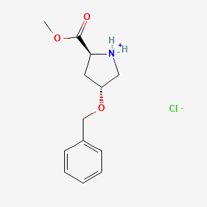 molecular formula C13H18ClNO3 B7889550 methyl (2S,4R)-4-phenylmethoxypyrrolidin-1-ium-2-carboxylate;chloride 