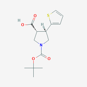 (3R,4R)-rel-1-(tert-Butoxycarbonyl)-4-(thiophen-2-yl)pyrrolidine-3-carboxylic acid