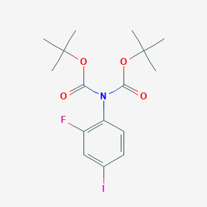 molecular formula C16H21FINO4 B7889645 N-Bis-boc-4-iodo-2-fluoroaniline 