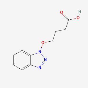 molecular formula C10H11N3O3 B7889677 4-(1H-Benzo[d][1,2,3]triazol-1-yloxy)butanoic acid 