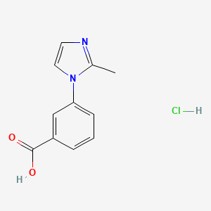 molecular formula C11H11ClN2O2 B7889706 3-(2-Methyl-1H-imidazol-1-YL)benzoic acid hydrochloride 