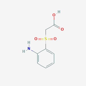 molecular formula C8H9NO4S B7889737 2-(2-Aminophenylsulfonyl)acetic acid 