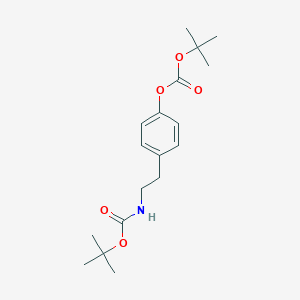molecular formula C18H27NO5 B7889752 Tert-butyl 4-(tert-butoxycarbonyloxy)phenethylcarbamate 