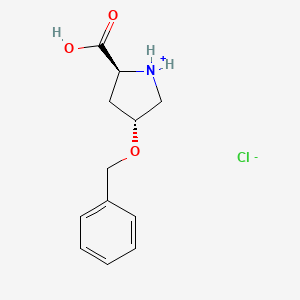 molecular formula C12H16ClNO3 B7889763 (2S,4R)-4-phenylmethoxypyrrolidin-1-ium-2-carboxylic acid;chloride 