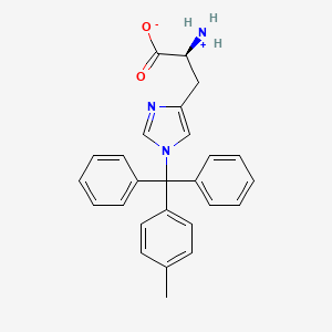 molecular formula C26H25N3O2 B7889803 (2S)-2-azaniumyl-3-[1-[(4-methylphenyl)-diphenylmethyl]imidazol-4-yl]propanoate 