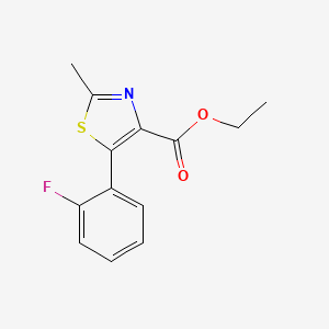 molecular formula C13H12FNO2S B7889921 Ethyl 5-(2-fluorophenyl)-2-methyl-1,3-thiazole-4-carboxylate 