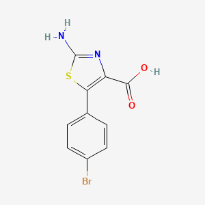 molecular formula C10H7BrN2O2S B7889926 2-Amino-5-(4-bromo-phenyl)-thiazole-4-carboxylic acid 