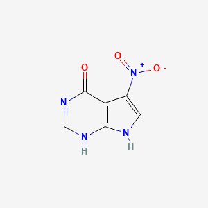 molecular formula C6H4N4O3 B7889989 5-nitro-1,7-dihydropyrrolo[2,3-d]pyrimidin-4-one 