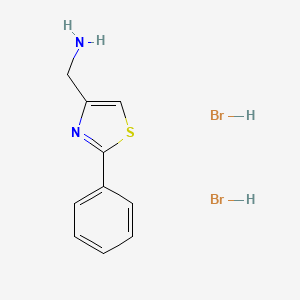 molecular formula C10H12Br2N2S B7890004 (2-Phenylthiazol-4-yl)methanamine dihydrobromide 