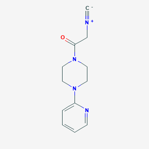 molecular formula C12H14N4O B7890190 2-Isocyano-1-(4-pyridin-2-ylpiperazin-1-yl)ethanone 