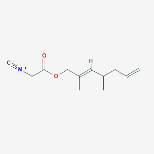 molecular formula C12H17NO2 B7890213 [(2E)-2,4-dimethylhepta-2,6-dienyl] 2-isocyanoacetate 