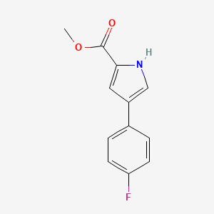 molecular formula C12H10FNO2 B7890276 methyl 4-(4-fluorophenyl)-1H-pyrrole-2-carboxylate 