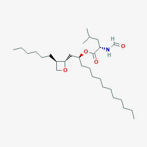 (2S)-1-[(2S,3R)-3-hexyloxetan-2-yl]tridecan-2-yl N-formyl-L-leucinate