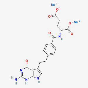 disodium;(2R)-2-[[4-[2-(2-amino-4-oxo-1,7-dihydropyrrolo[2,3-d]pyrimidin-5-yl)ethyl]benzoyl]amino]pentanedioate