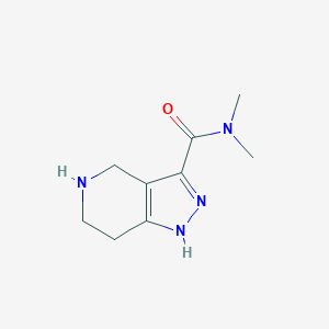 molecular formula C9H14N4O B7890306 N,N-dimethyl-4,5,6,7-tetrahydro-1H-pyrazolo[4,3-c]pyridine-3-carboxamide 