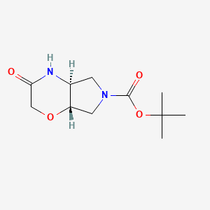 Tert-butyl-3-oxo-octahydropyrrolo[3,4-b]morpholine-6-carboxylate, trans