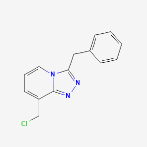 molecular formula C14H12ClN3 B7890324 3-Benzyl-8-(chloromethyl)-[1,2,4]triazolo[4,3-a]pyridine CAS No. 1206970-66-2