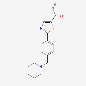 2-(4-((Piperidin-1-yl)methyl)phenyl)thiazole-5-carboxylic acid