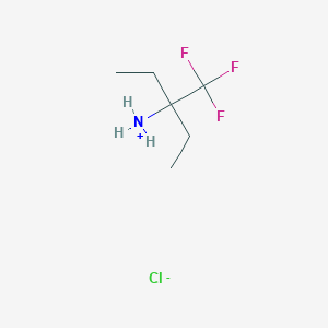 3-(Trifluoromethyl)pentan-3-ylazanium;chloride