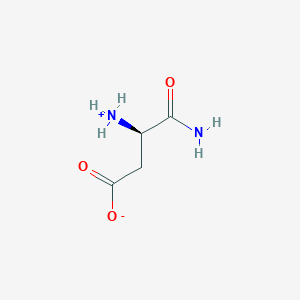 molecular formula C4H8N2O3 B7890377 (3R)-4-amino-3-azaniumyl-4-oxobutanoate 