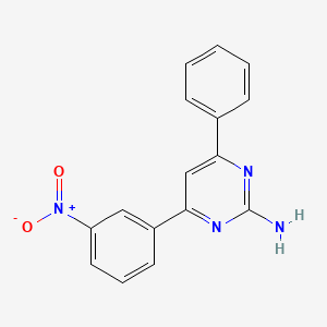 molecular formula C16H12N4O2 B7890385 4-(3-Nitrophenyl)-6-phenylpyrimidin-2-amine 