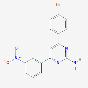 molecular formula C16H11BrN4O2 B7890426 4-(4-Bromophenyl)-6-(3-nitrophenyl)pyrimidin-2-amine 