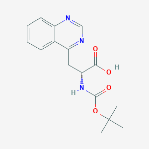 molecular formula C16H19N3O4 B7890516 (2R)-2-{[(tert-butoxy)carbonyl]amino}-3-(quinazolin-4-yl)propanoic acid 