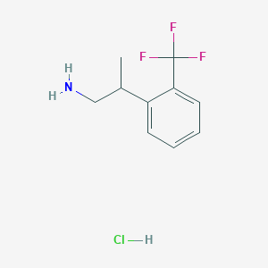 molecular formula C10H13ClF3N B7890536 2-[2-(Trifluoromethyl)phenyl]propan-1-amine hydrochloride CAS No. 1311315-35-1