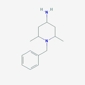 molecular formula C14H22N2 B7890547 1-Benzyl-2,6-dimethylpiperidin-4-amine 