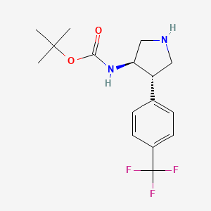 tert-Butyl (trans-4-(4-(trifluoromethyl)phenyl)pyrrolidin-3-yl)carbamate