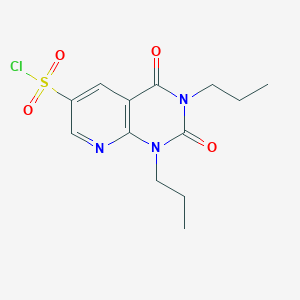 molecular formula C13H16ClN3O4S B7890604 2,4-Dioxo-1,3-dipropyl-1,2,3,4-tetrahydropyrido[2,3-d]pyrimidine-6-sulfonyl chloride 