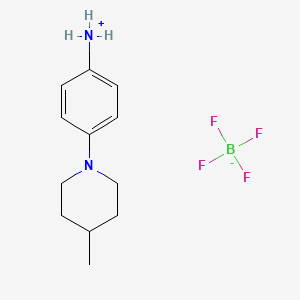 molecular formula C12H19BF4N2 B7890639 4-(4-Methylpiperidin-1-yl)anilinium; tetrafluoroboranuide 