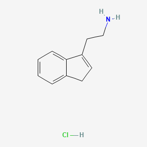 molecular formula C11H14ClN B7890686 2-(1H-inden-3-yl)ethan-1-amine hydrochloride 