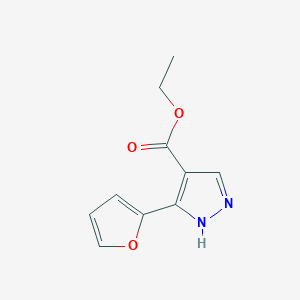 molecular formula C10H10N2O3 B7890748 Ethyl 5-(furan-2-yl)-1H-pyrazole-4-carboxylate 
