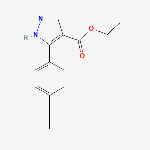molecular formula C16H20N2O2 B7890762 ethyl 5-(4-tert-butylphenyl)-1H-pyrazole-4-carboxylate 