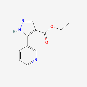 molecular formula C11H11N3O2 B7890779 ethyl 3-(pyridin-3-yl)-1H-pyrazole-4-carboxylate 