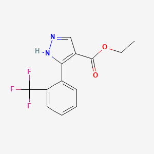 ethyl 5-[2-(trifluoromethyl)phenyl]-1H-pyrazole-4-carboxylate