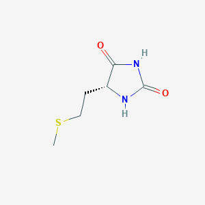 molecular formula C6H10N2O2S B078908 5-(2-(甲硫基)乙基)咪唑烷-2,4-二酮 CAS No. 13253-44-6