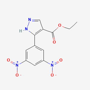 molecular formula C12H10N4O6 B7890802 ethyl 5-(3,5-dinitrophenyl)-1H-pyrazole-4-carboxylate 